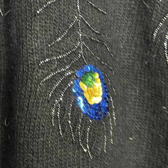 NWT Vintage international tricot Les Copains Black Beaded Embellishments Sweater - Picture 4 of 8